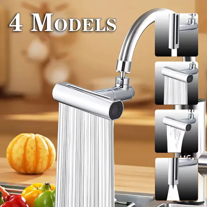 New 4 Modes Waterfall Kitchen Faucet Universal 720Ãƒâ€šÃ‚Â° Swivel Spout Sprayer Bathroom Basin Water Tap Extender Rainfall Sink Mixer