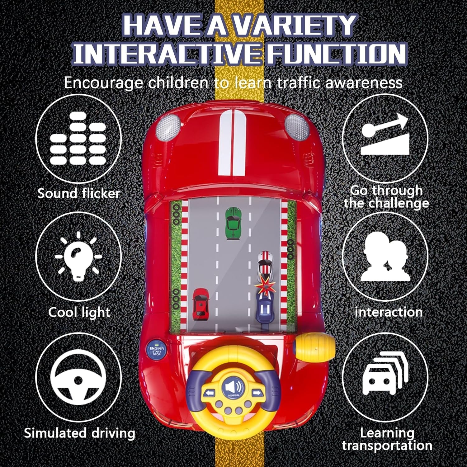 Super Mario Car Adventure Steering Wheel Toy