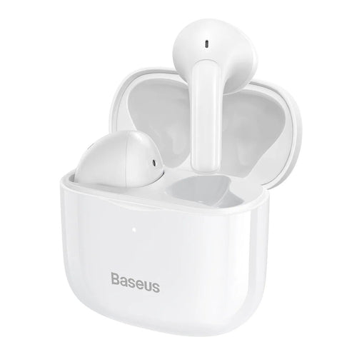Baseus Bowie True Wireless Earphones E3 White official image on BazaarYaar Pakistan