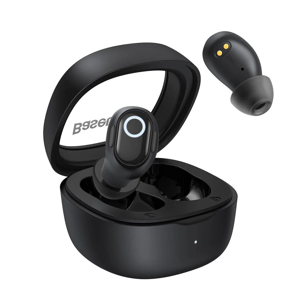 Baseus Bowie WM02 True Wireless Earphones Black official image on BazaarYaar Pakistan