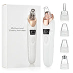 MULTIFUNCTIONAL 5 IN 1 ELECTRIC RECHARGEABLE DERMA SUCTION BLACKHEAD REMOVER DEVICE FACE PORES CLEANSING VACUUM MACHINE DERMA ACNE OIL REMOVING SUCTION DEVICE