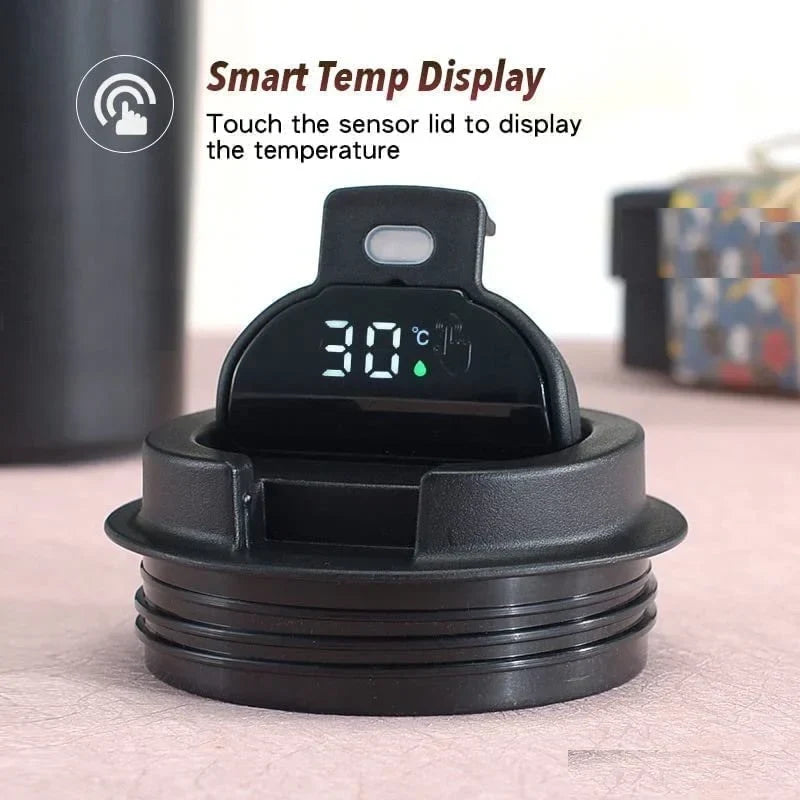 Customize With Your Name Smart LED Temperature Water Bottle 500ml Stainless Steel Hot & Cold Bottles with Vacuum Thermos Flask