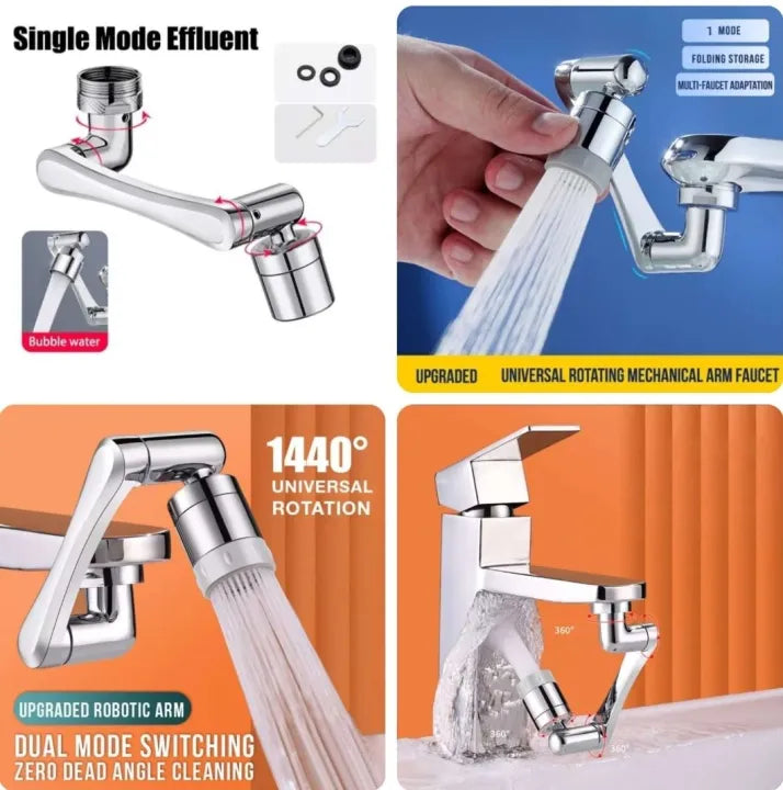 1080Ãƒâ€šÃ‚Â° Rotatable Extension Faucet Sprayer Head Water Tap Nozzle Universal Bathroom Tap Extend Adapter Aerator 2 Spray Modes For Washroom For Kitchen Item