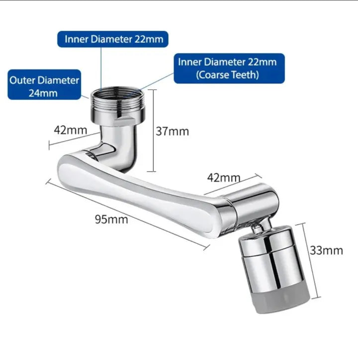 1080Ãƒâ€šÃ‚Â° Rotatable Extension Faucet Sprayer Head Water Tap Nozzle Universal Bathroom Tap Extend Adapter Aerator 2 Spray Modes For Washroom For Kitchen Item