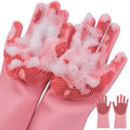 Magic Washing Gloves ÃƒÂ¢Ã¢â€šÂ¬Ã¢â‚¬Å“ Pair Of Silicone Dishwashing Cleaning Gloves- Rubber Gloves for Household Sponge Scrubber Kitchen Cleaning Tools