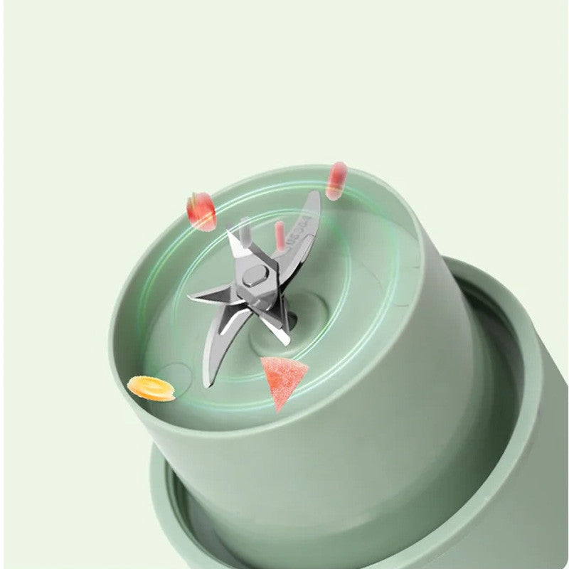 Portable Juicer Cup With Straw (500ml, 6 Blades)