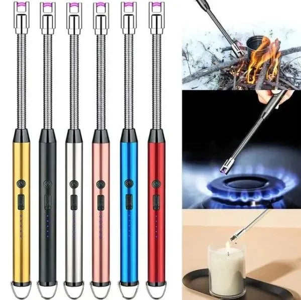 Rechargeable Elecrtric Kitchen Lighter - Stove Long Neck Arc 360Ãƒâ€šÃ‚Â° Flexible Lighter - Upgraded USB Electric Lighter not needed Gas - Orignal Best Quality Flameless Lighter for Stove / Candles / Grill / BBQ / Camping (Multicolour)
