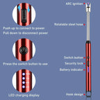 Rechargeable Elecrtric Kitchen Lighter - Stove Long Neck Arc 360Ãƒâ€šÃ‚Â° Flexible Lighter - Upgraded USB Electric Lighter not needed Gas - Orignal Best Quality Flameless Lighter for Stove / Candles / Grill / BBQ / Camping (Multicolour)