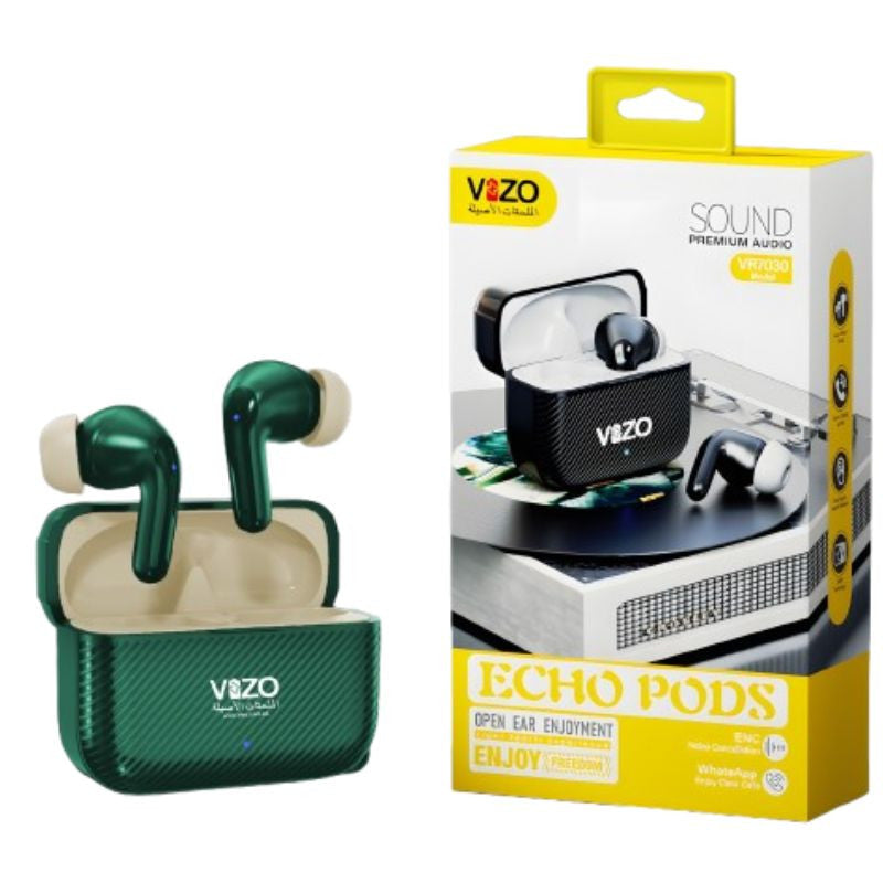Vizo VR7030 ENC Quad Mic Volt Series EchoPods With 6 Month Official Warranty wireless earbuds official image on BazaarYaar Pakistan