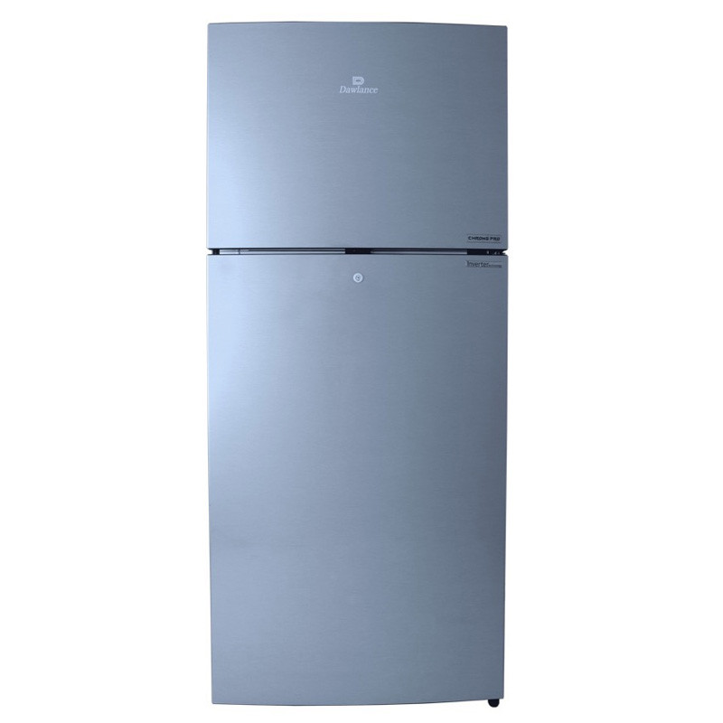 Dawlance 9140WB Chrome Pro Hairline Silver Double Door Refrigerator 6 Cubic Feet With Official Warranty