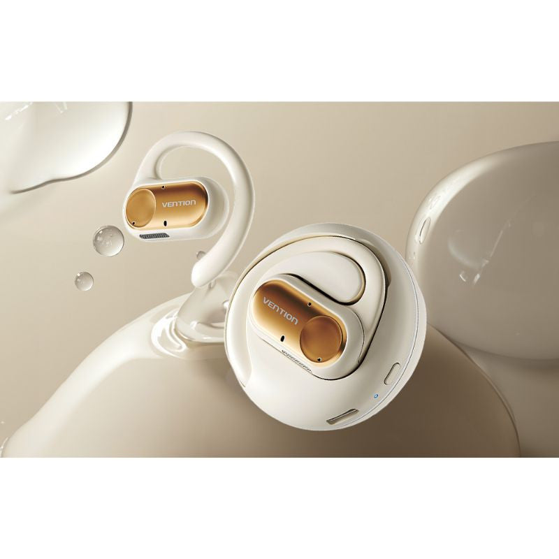 Vention NBPN0 Wireless Bluetooth Open Ear Headphones OpenBeat O11 Beige wireless earbuds official image on BazaarYaar Pakistan