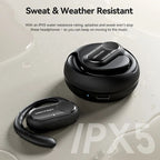 Vention NBPB0 Wireless Bluetooth Open Ear Headphones Open Beat O11 Black wireless earbuds official image on BazaarYaar Pakistan