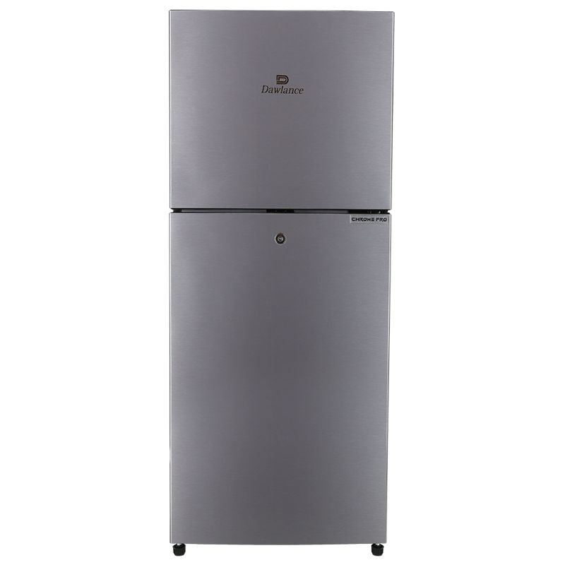 Dawlance 9149WB Chrome Pro Hairline Silver Double Door Refrigerator 8 Cubic Feet With Official Warranty