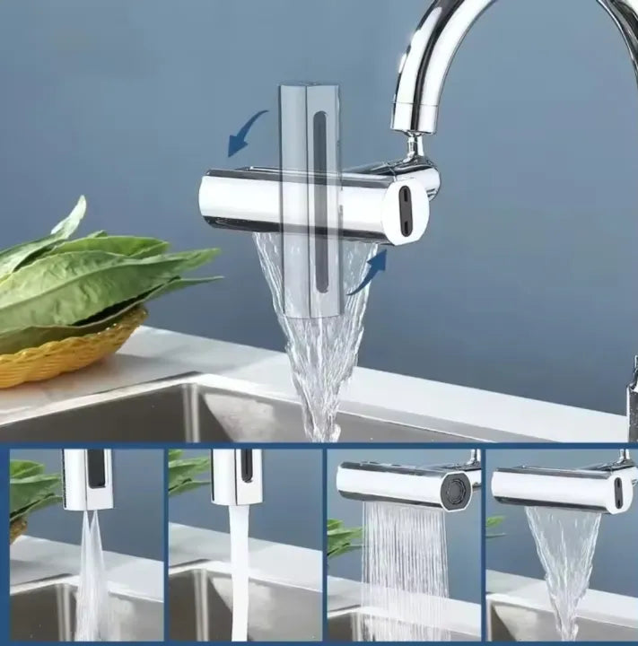 New 4 Modes Waterfall Kitchen Faucet Universal 720Ãƒâ€šÃ‚Â° Swivel Spout Sprayer Bathroom Basin Water Tap Extender Rainfall Sink Mixer