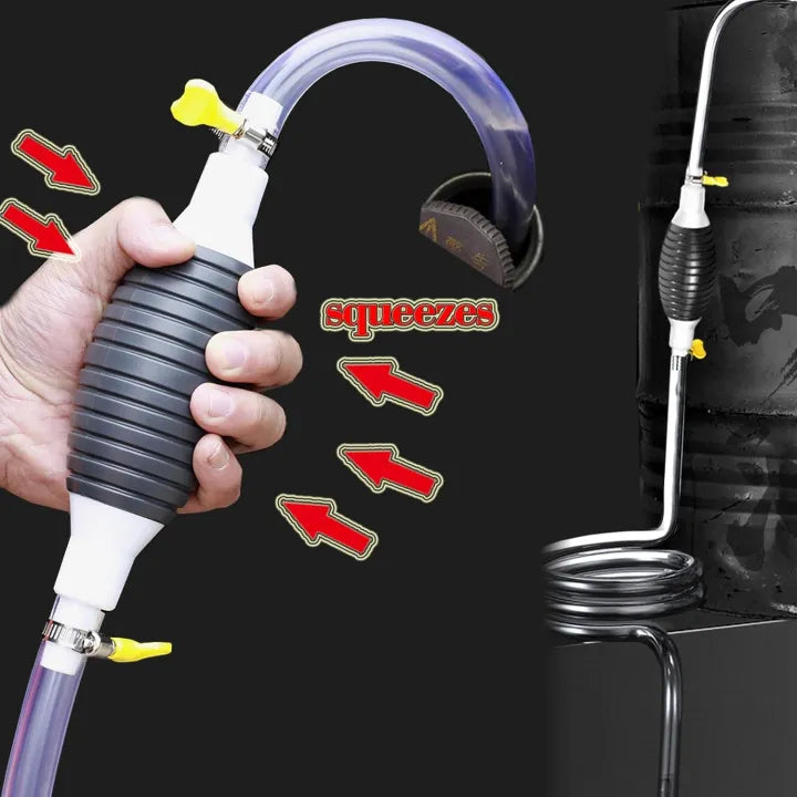 Multifunction Liquid Sucker Pump,Portable Siphon Pump Manual Hand Fuel Transfer Pump for Gasoline Gas Oil Fuel Petrol Diesel Fluid Water Fish Tank.