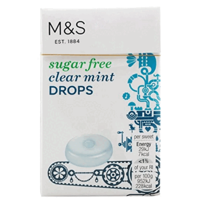 M&s Sugar Free Clear Mint Drops 42g