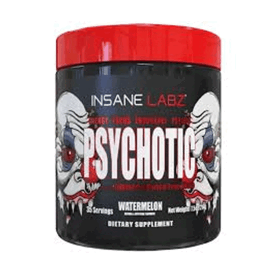 Insane Labz Psychotic Pre-Workout Watermelon Supplement 214g 35 Servings