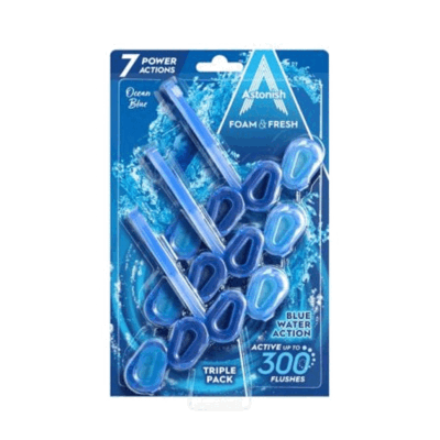 Astonish Foam & Fresh Ocean Blue Toilet Block 3x48g