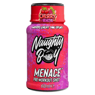 Noughty Boy Menace Pre-Workout Shot Cherry Razz Flavour 60ml