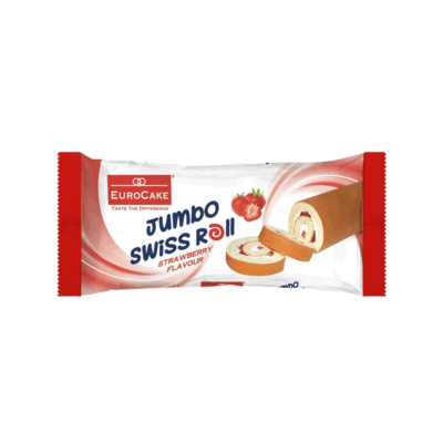 Euro Cake Jumbo Swiss Roll Strawberry 50g