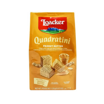 Loacker Quadratini Peanut Butter Waffer 125g