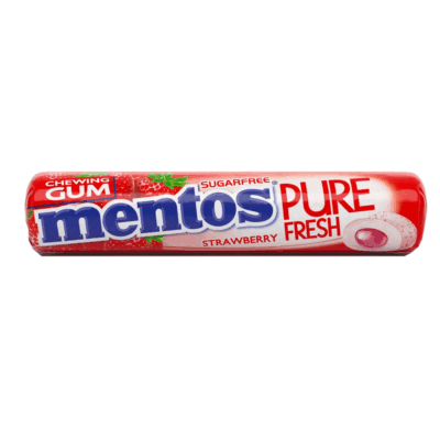 Mentos Strawberry Chewing Gum Sugar Free 9pcs