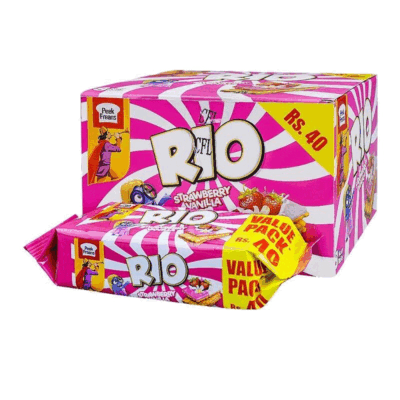 Peek Freans Rio Strawberry Vanilla Biscuit Half Roll