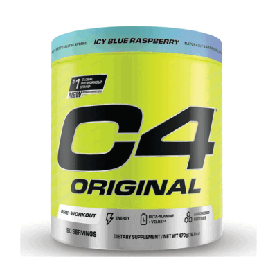 C4 Orignal Pre-Workout Icy Blue Raspberry 470g 50 Servings
