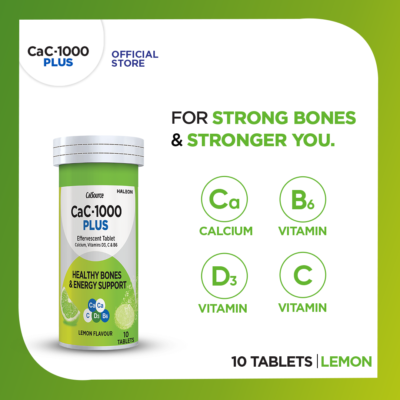 CaC-1000 Plus Lemon Effervescent Tablets - 10s Tablets
