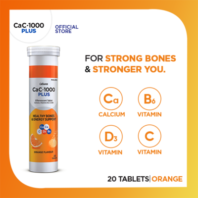 CaC-1000 Plus Orange Effervescent Tablets - 20s Tablets